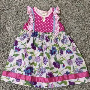 Matilda Jane Pink and Purple Floral Kids Dress